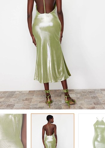 Sırt dekolteli elbise - Görsel 2