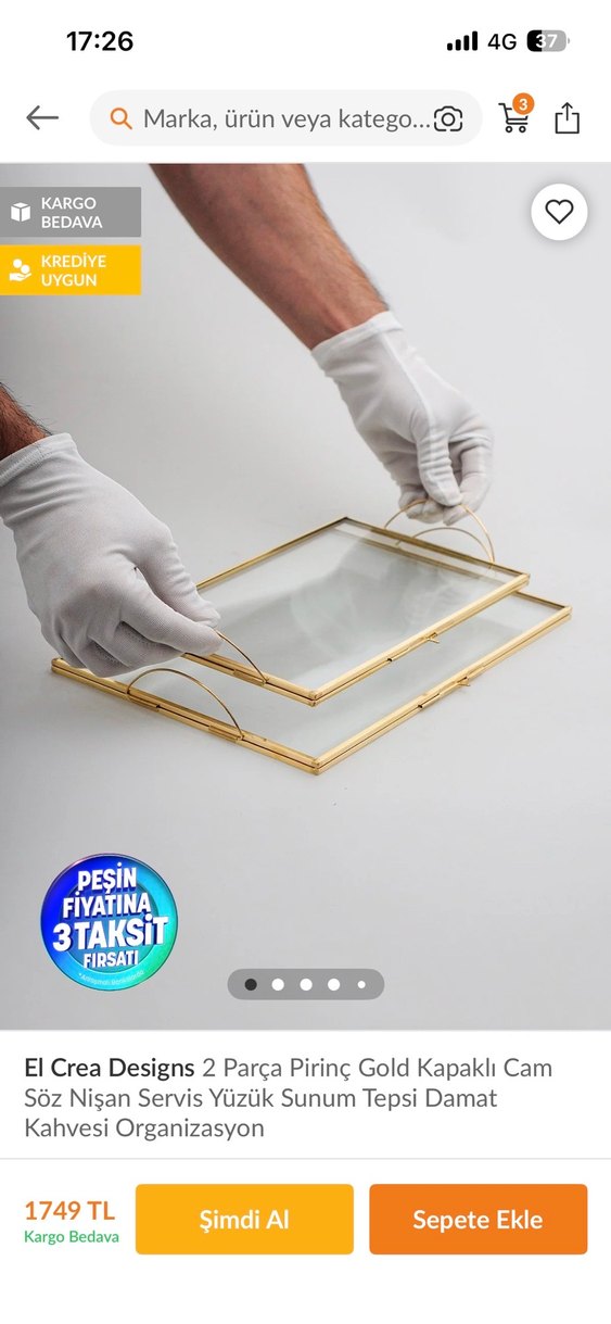 Cam söz nişan tepsisi sadece nişanımda kullandım.2adettir - Görsel 4