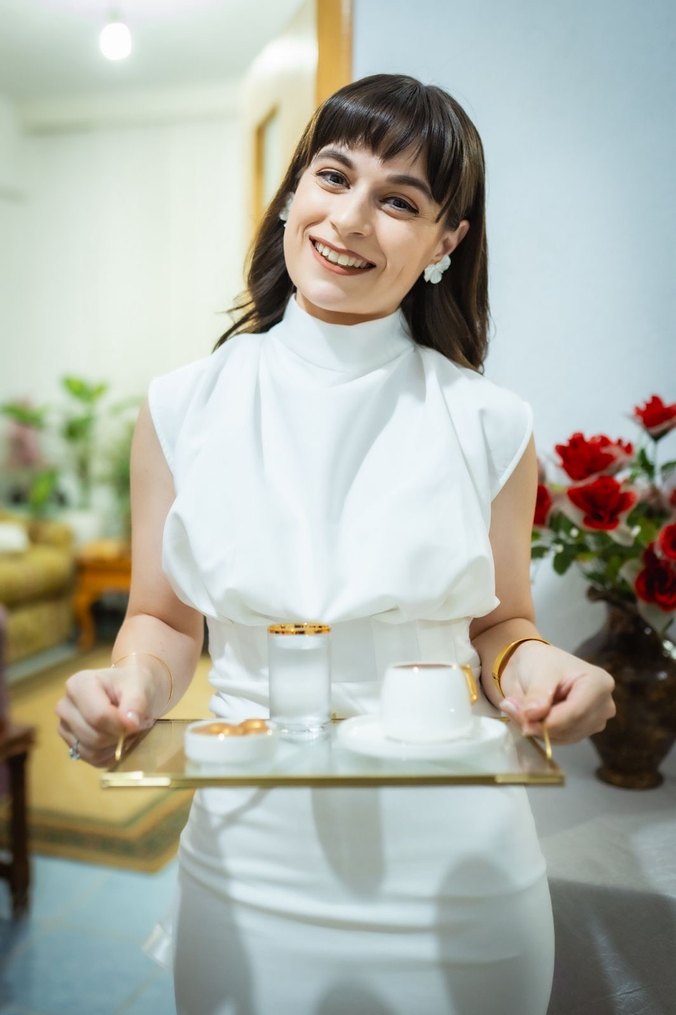 Minimalist Beyaz Midi Düğün Elbisesi - Görsel 2