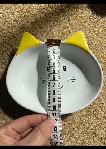 Renkli Kulaklı Kedi Mama Kabı Seti - Görsel 4