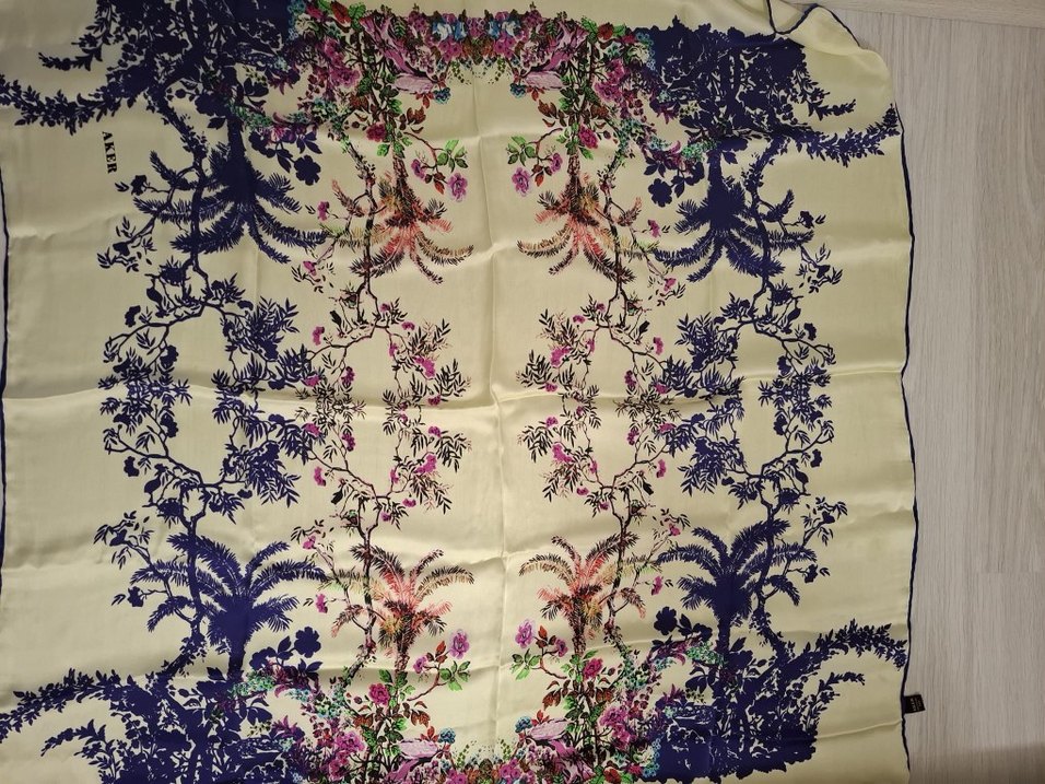 Aker Renkli  İpek Bayan eşarp - Görsel 2