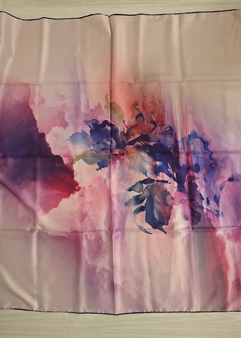 Mor Drapeli Kadın İpek eşarp - Görsel 3