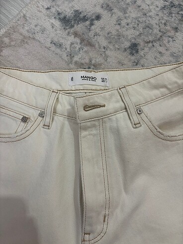 Mango beyaz yumuşak pantalon