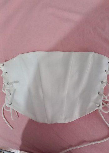 Beyaz Straplez Büzgülü Kadın Büstiyer - Görsel 3