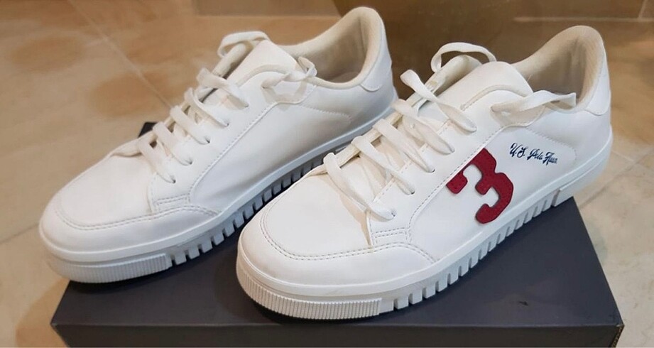 40 Beden beyaz Renk U. S. POLO ASSN SPOR AYAKKABI SNEAKER