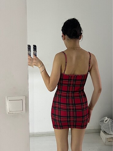 Sheinside SHEIN kırmızı mini elbise