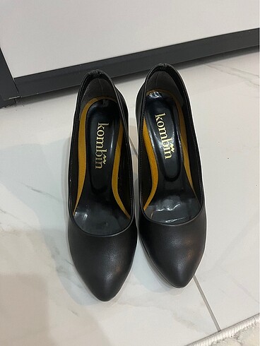 37 Beden siyah Renk siyah deri topuklu ayakkabı ( stiletto)