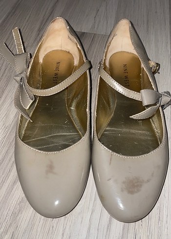 Nine West Bej Tokalı Kız Çocuk Babet Ayakkabı