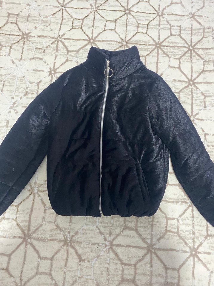 Siyah Deri Kadın Kürklü Ceket - Görsel 2