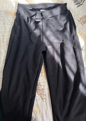 Kadın Siyah Keten  Pantolon - Görsel 2