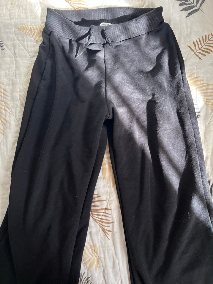 Kadın Siyah Keten  Pantolon - Görsel 2