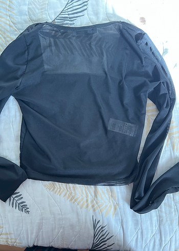 Drapeli Siyah Gothic Kadın Bluz - Görsel 3