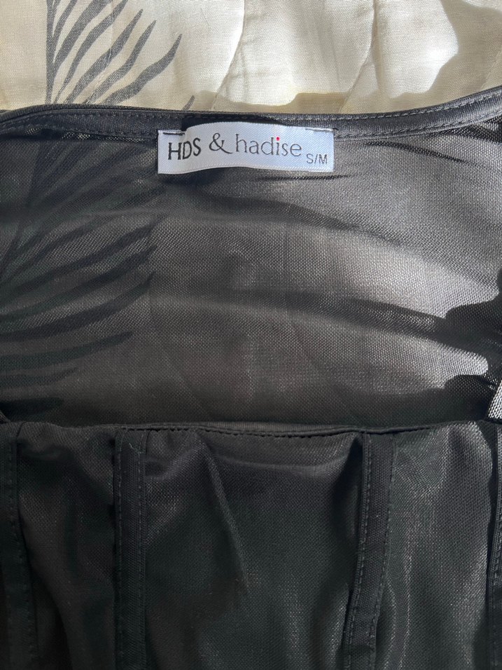 Drapeli Siyah Gothic Kadın Bluz - Görsel 2