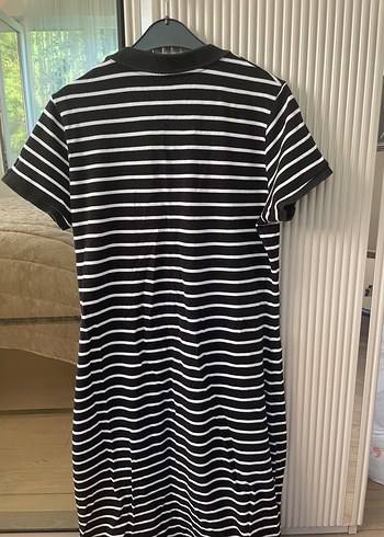 H&M Hm çizgili midi elbise