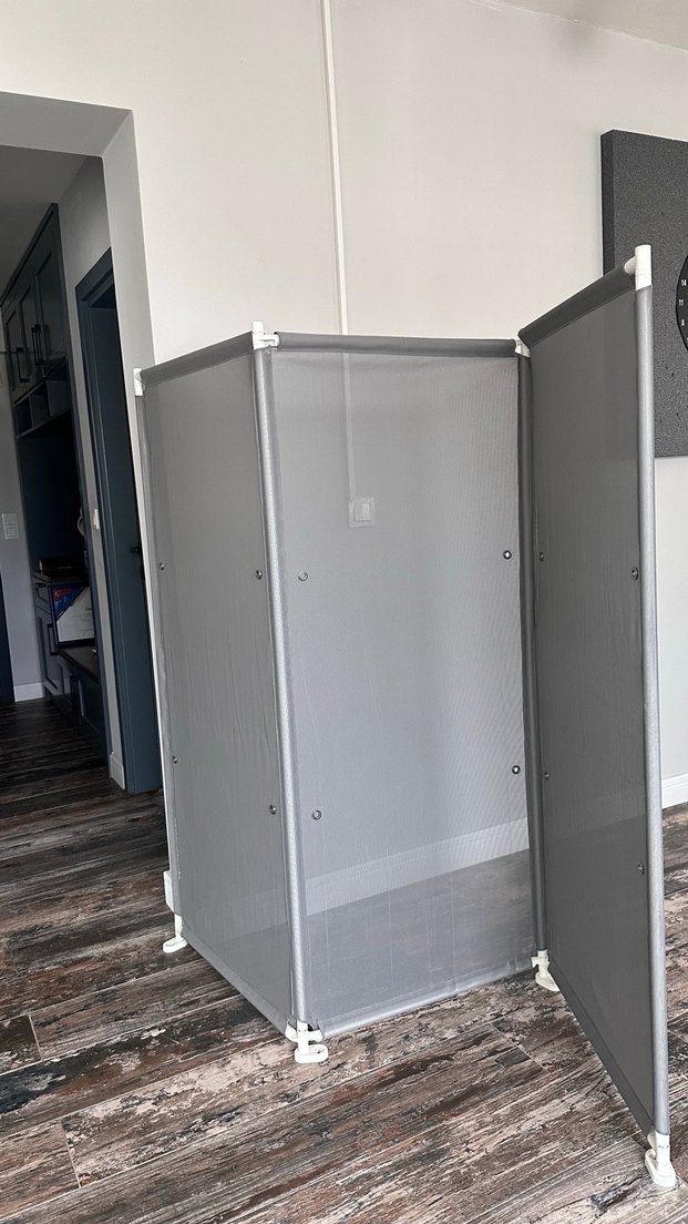 Gri Katlanabilir Dolap Düzenleyici Paravan - Görsel 4