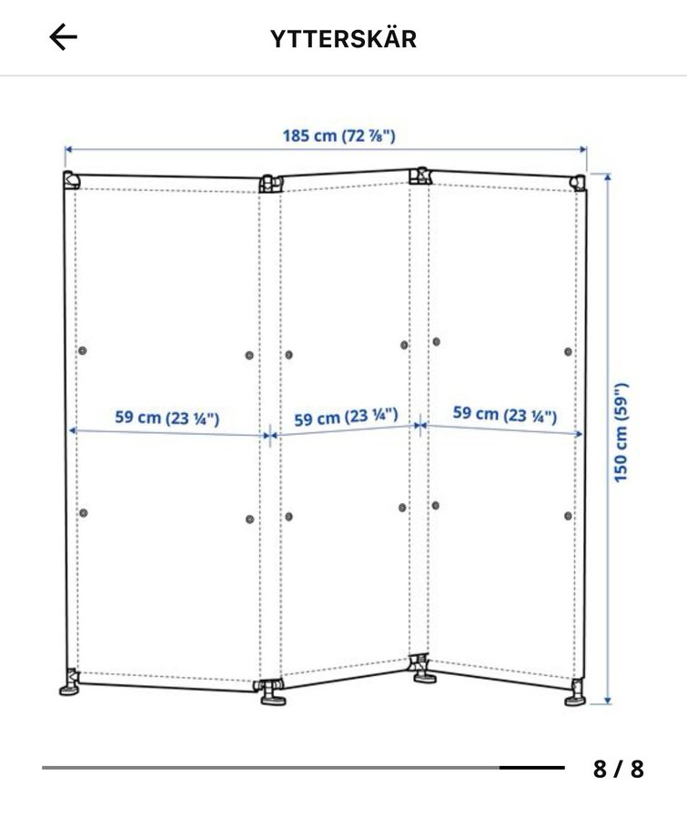 Gri Katlanabilir Dolap Düzenleyici Paravan - Görsel 3