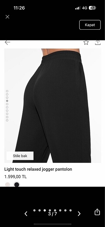 s Beden LIGHT TOUCH RELAXED JOGGER ESOFMAN ALTI