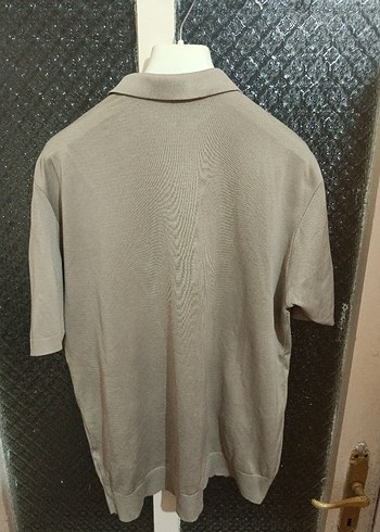 hermes Bej Keten Erkek Polo Tişört - Görsel 2