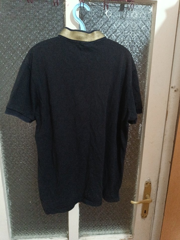 Giorgio Armani Siyah V-Yaka Kısa Kollu Erkek Polo Tişört - Görsel 5