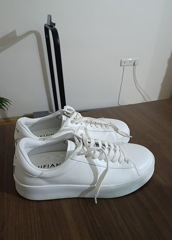 Beyaz Minimalist Lufian marka Sneakers - Görsel 5