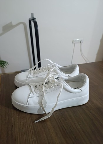 Beyaz Minimalist Lufian marka Sneakers - Görsel 4