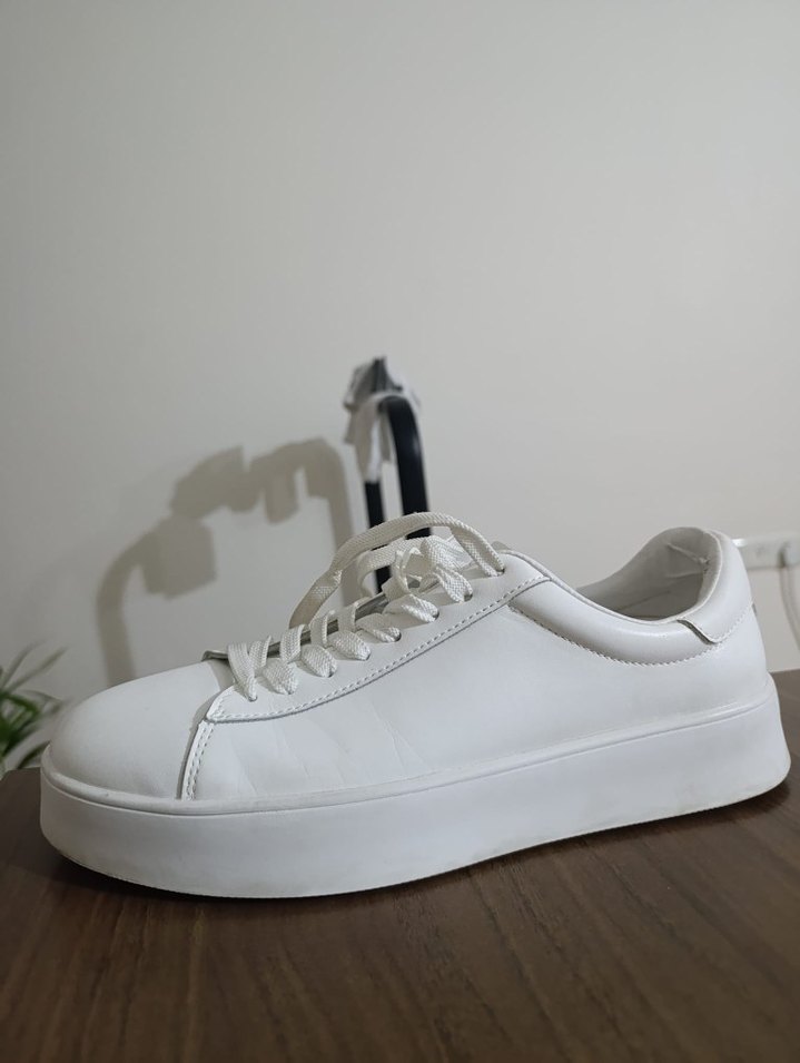 Beyaz Minimalist Lufian marka Sneakers - Görsel 2