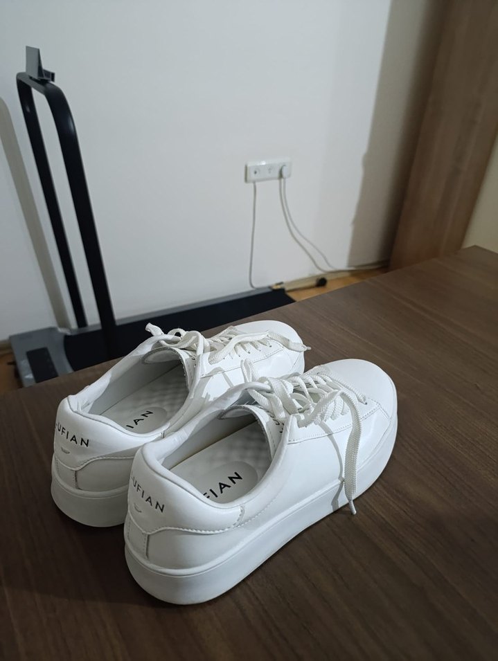 Beyaz Minimalist Lufian marka Sneakers - Görsel 3