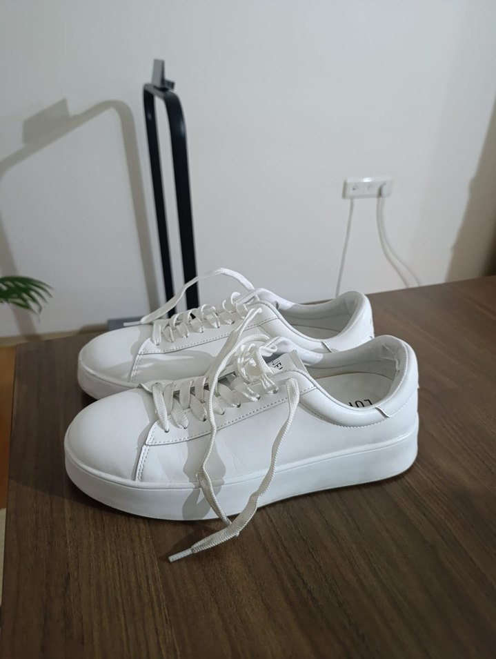 Beyaz Minimalist Lufian marka Sneakers - Görsel 4