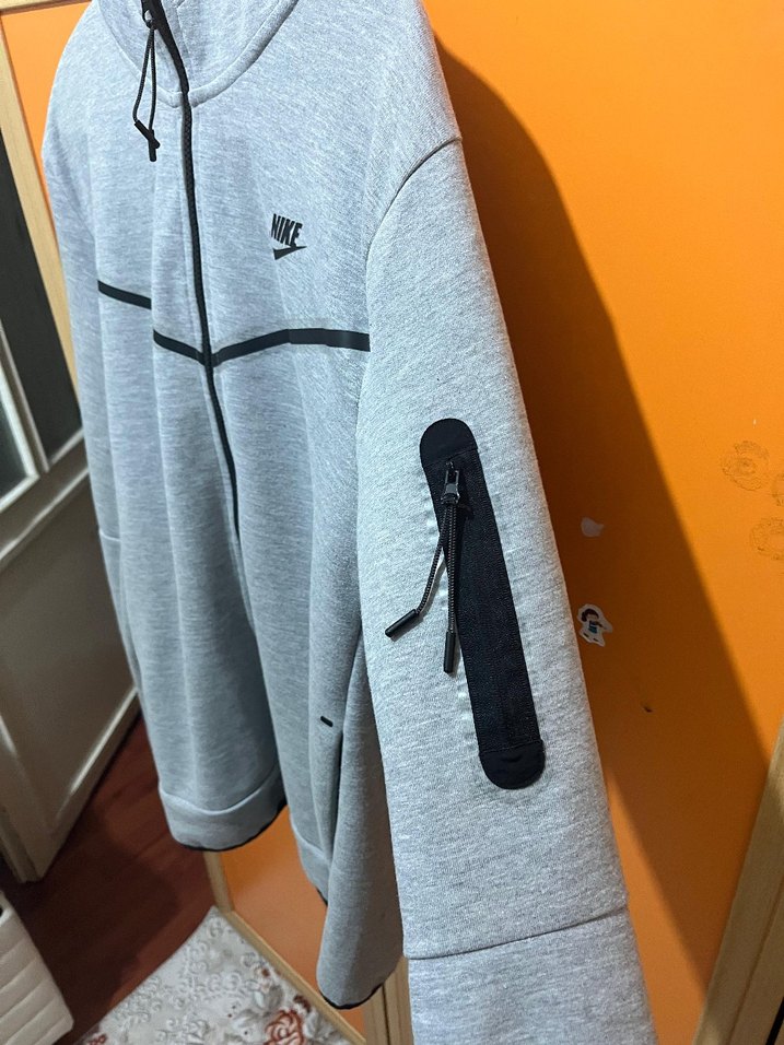 Nike tech fleece Gri Fermuarlı Erkek aktif cepli - Görsel 5