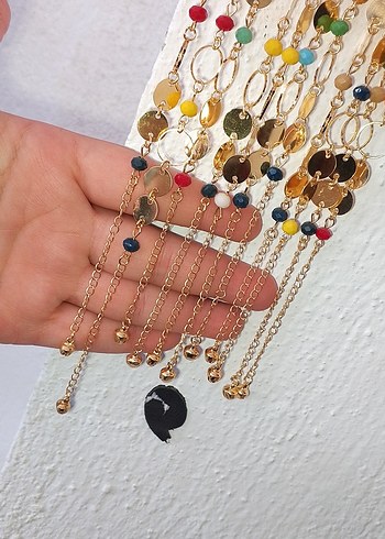 Renkli Boncuklu Bohem Kadın ayak halhalı - Görsel 4