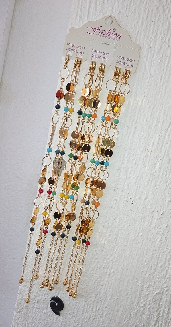 Renkli Boncuklu Bohem Kadın ayak halhalı - Görsel 3