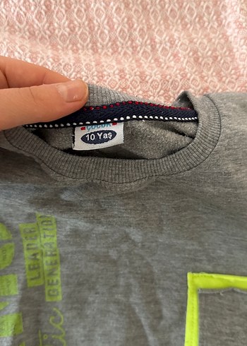 Erkek Çocuk Gri Uzun Kollu Sweatshirt - Görsel 4