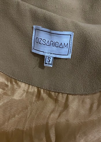 Kemerli Bej Süet Midi Kadın Kaban tekliflere açığım - Görsel 5