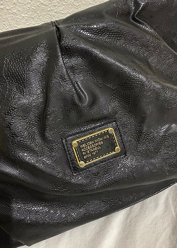 Vintage WelldenSiyah Oversize Çanta  İstanbul Üretim Since 1977 - Görsel 5