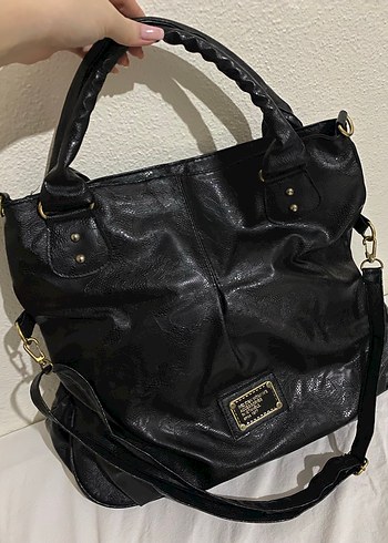 Vintage WelldenSiyah Oversize Çanta  İstanbul Üretim Since 1977 - Görsel 2
