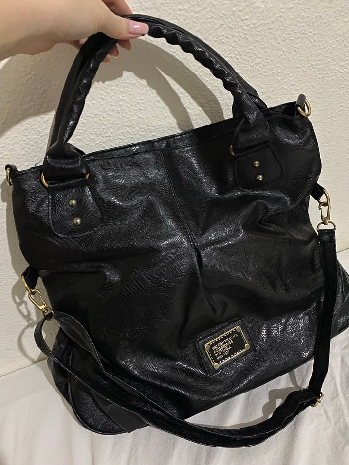 Vintage WelldenSiyah Oversize Çanta  İstanbul Üretim Since 1977 - Görsel 2