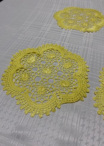 Sarı dantelli oda takımı - Görsel 2