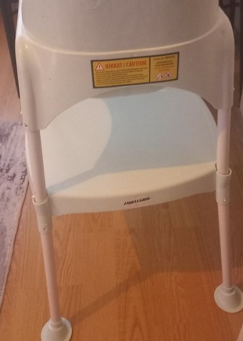 Beyaz Pastel Renk Bebek Mama Sandalyesi - Görsel 2