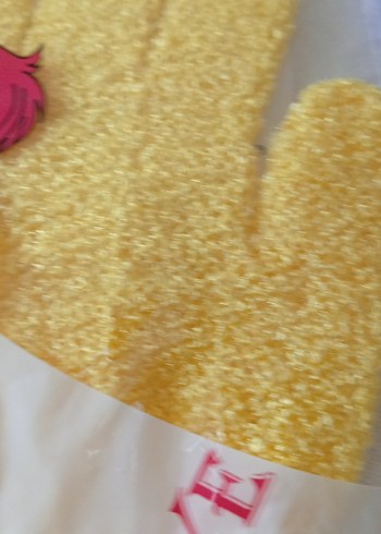 Beden sarı Renk Renkli Kadın Banyo Eldiveni - Velcro