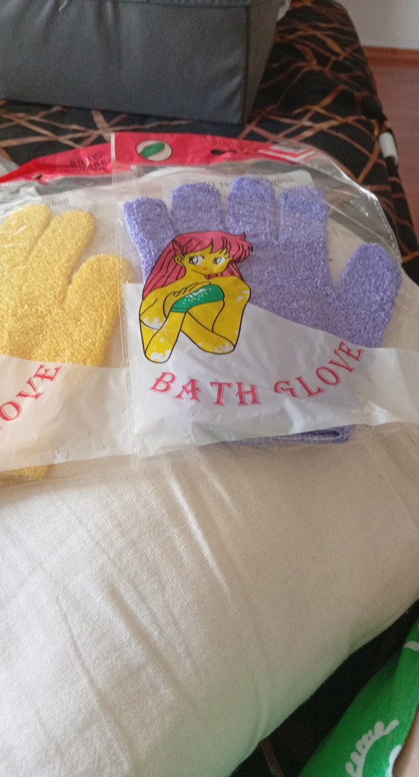 Renkli Kadın Banyo Eldiveni - Velcro - Görsel 2