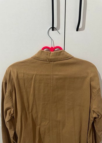 Düğmeli Taba Kadın Gömlek - Görsel 4