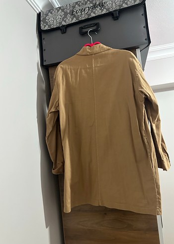 Düğmeli Taba Kadın Gömlek - Görsel 3