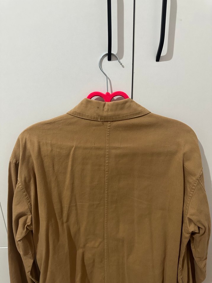 Düğmeli Taba Kadın Gömlek - Görsel 4