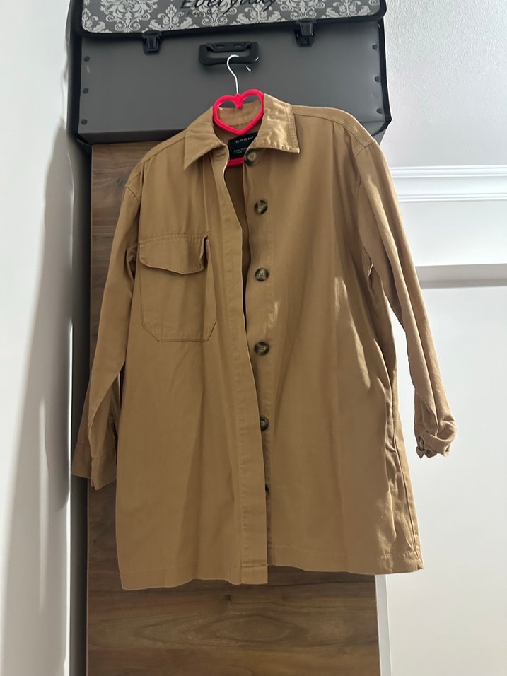 Düğmeli Taba Kadın Gömlek - Görsel 2