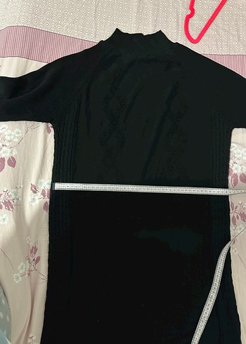 Siyah Boğazlı Kadın Triko Elbise/Tunik - Görsel 4