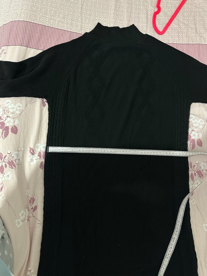 Siyah Boğazlı Kadın Triko Elbise/Tunik - Görsel 4