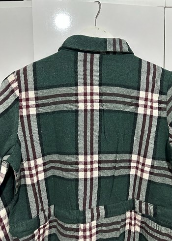 Düğmeli Uzun Kollu Kareli Kadın Gömlek - Görsel 5