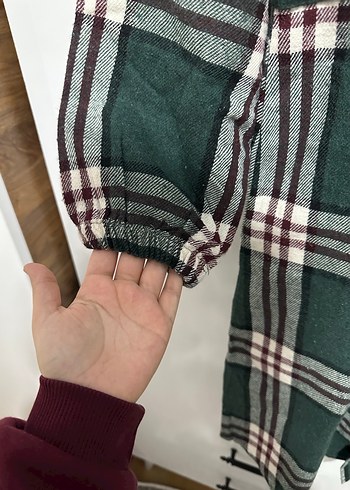 Düğmeli Uzun Kollu Kareli Kadın Gömlek - Görsel 3