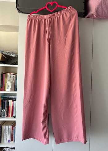 Pembe Salaş Kadın Kumaş Pantolon