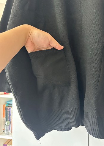 Diğer Siyah Kapüşonlu Kadın Sweatshirt